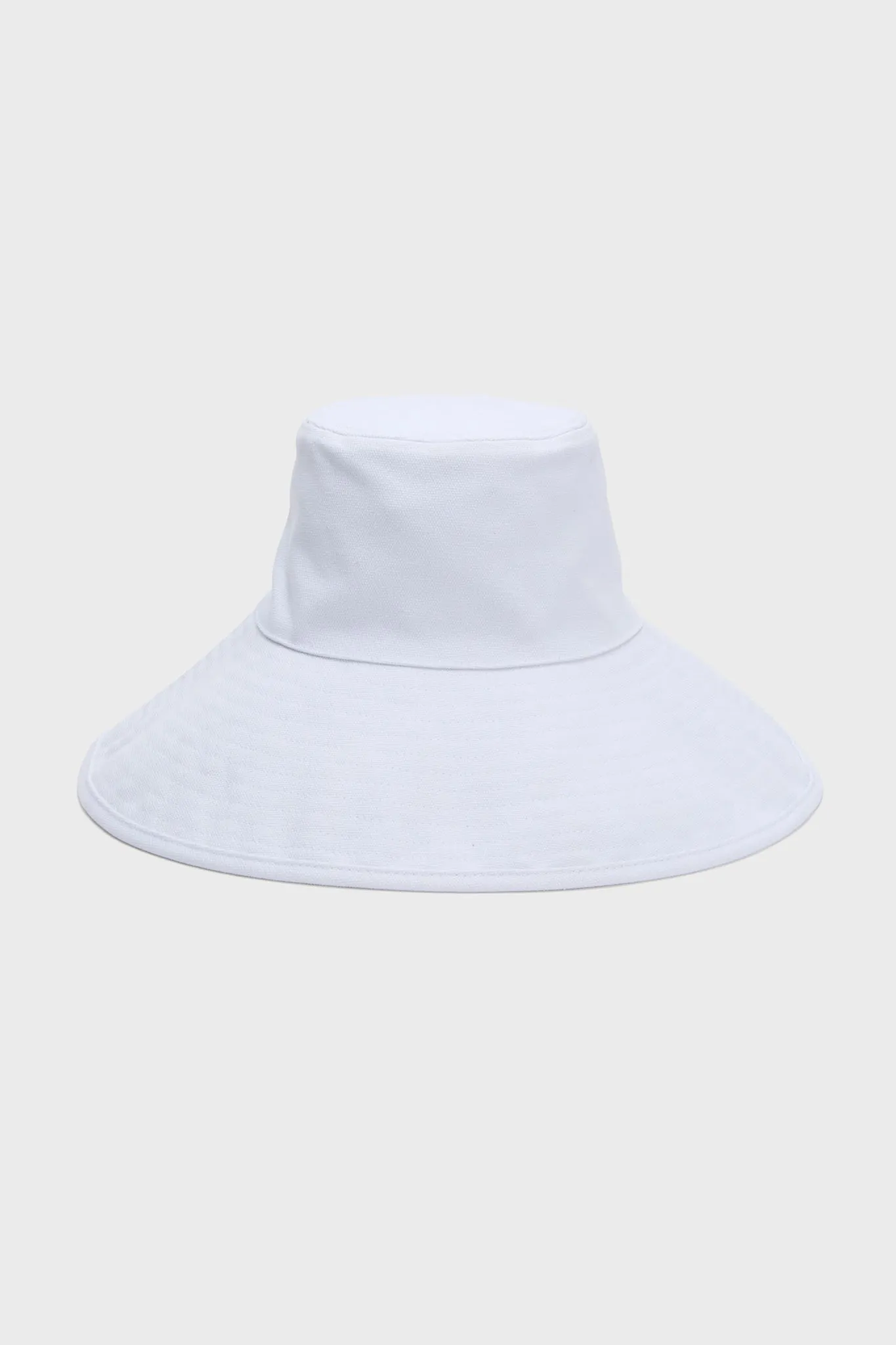 White Livvy Canvas Sunhat with Removable Chinstrap