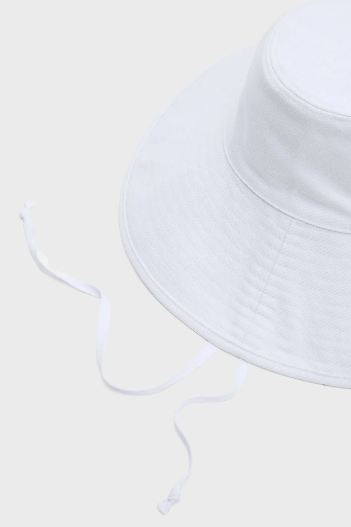 White Livvy Canvas Sunhat with Removable Chinstrap
