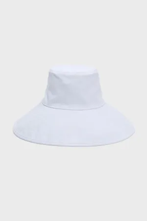 White Livvy Canvas Sunhat with Removable Chinstrap
