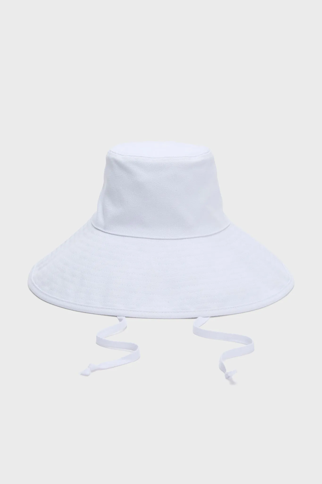 White Livvy Canvas Sunhat with Removable Chinstrap